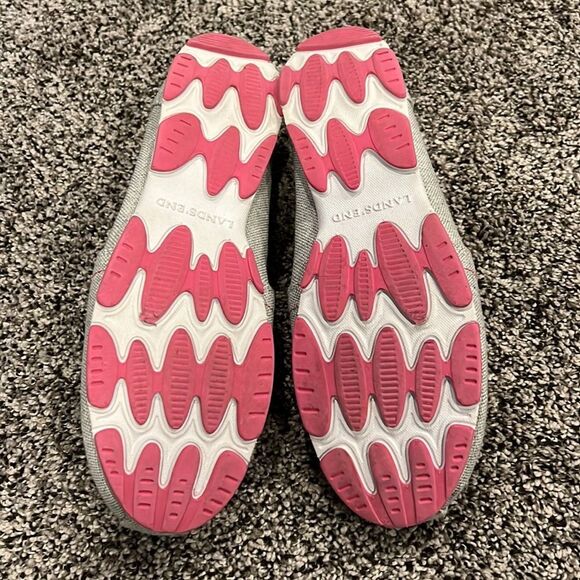 🌸 Lands' End Recycled Espadrilles | Gray Pink White | Like New! 🌿 - Picture 4 of 8